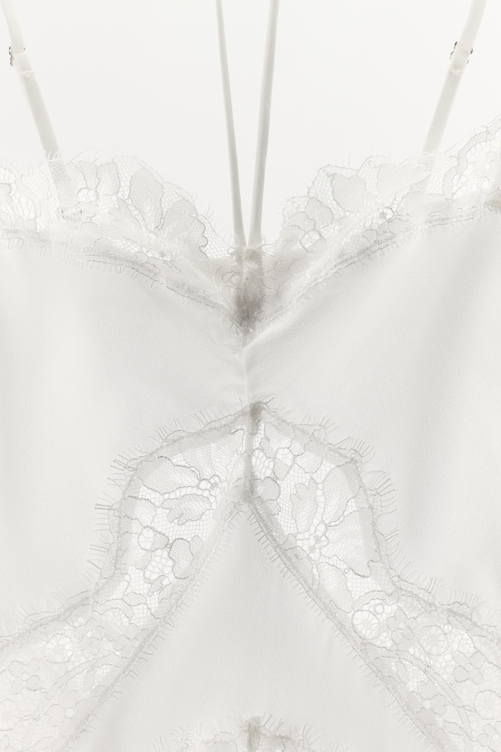 SILK BLEND LACE BODYSUIT